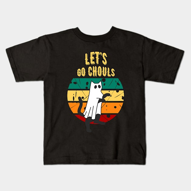 Let's Go Ghouls CAT Kids T-Shirt by Myartstor 